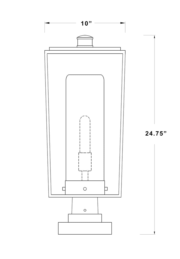 Sheridan - 1 Light Outdoor Pier Mount Light (594PHBS-SQPM)