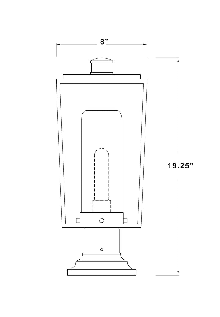 Sheridan - 1 Light Outdoor Pier Mount Light