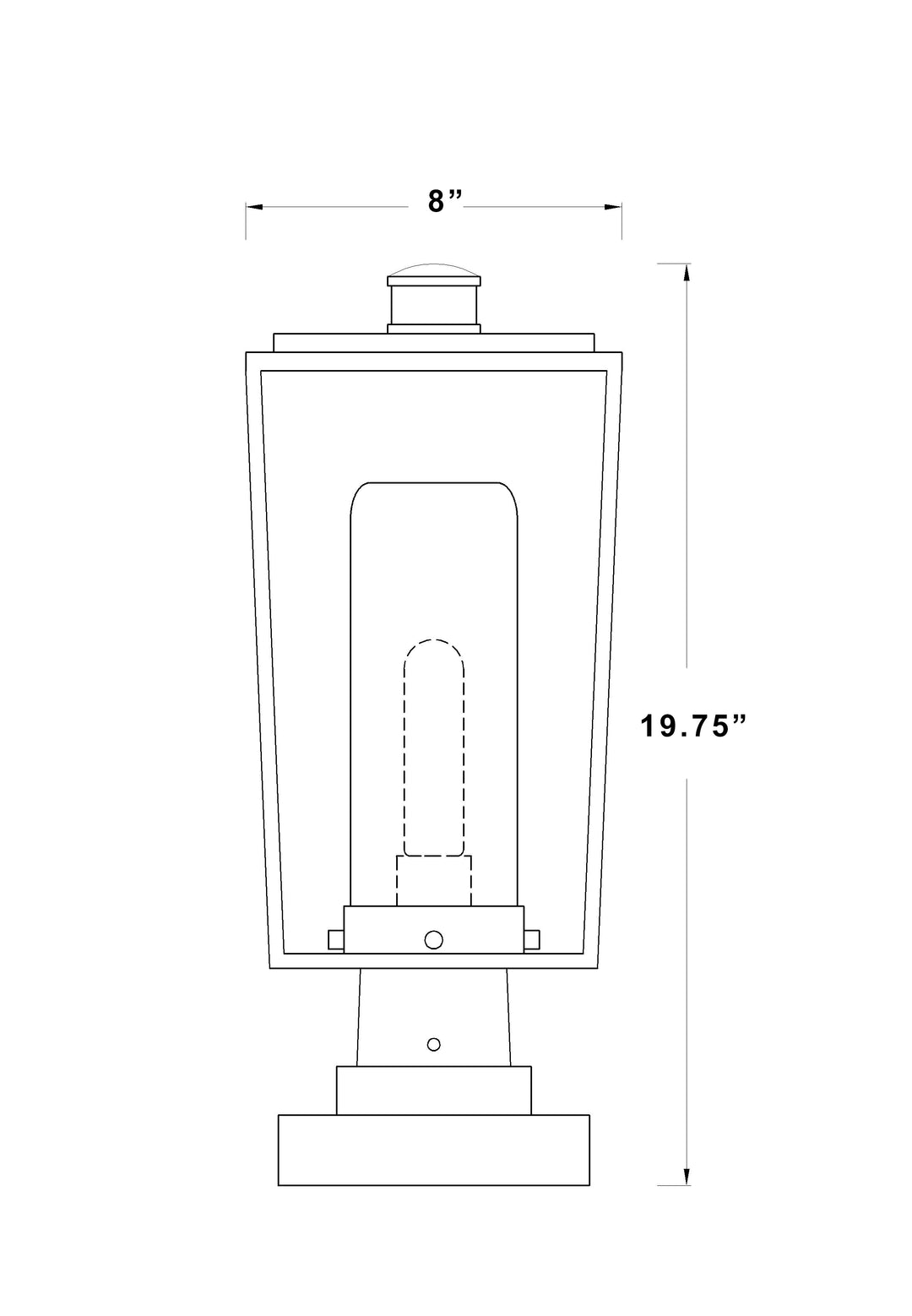 Sheridan - 1 Light Outdoor Pier Mount Light (594PHMS-SQPM)
