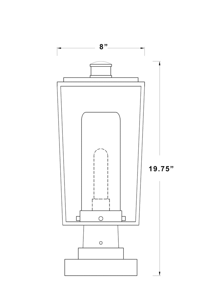 Sheridan - 1 Light Outdoor Pier Mount Light (594PHMS-SQPM)