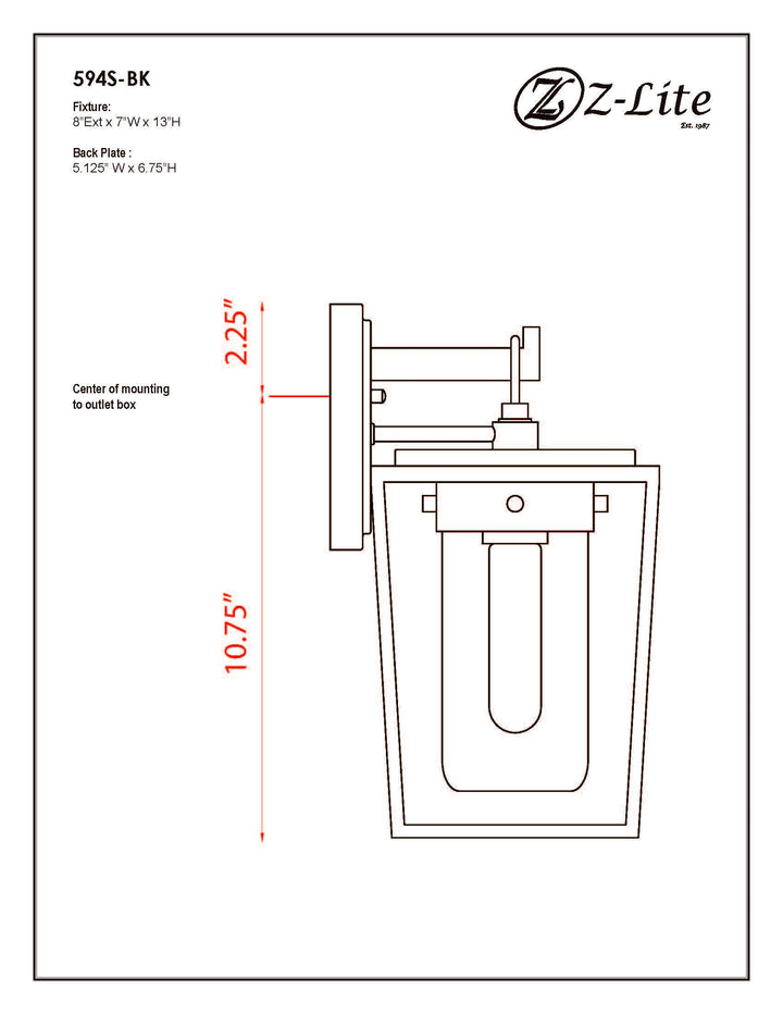 Sheridan - 1 Light Outdoor Wall Light