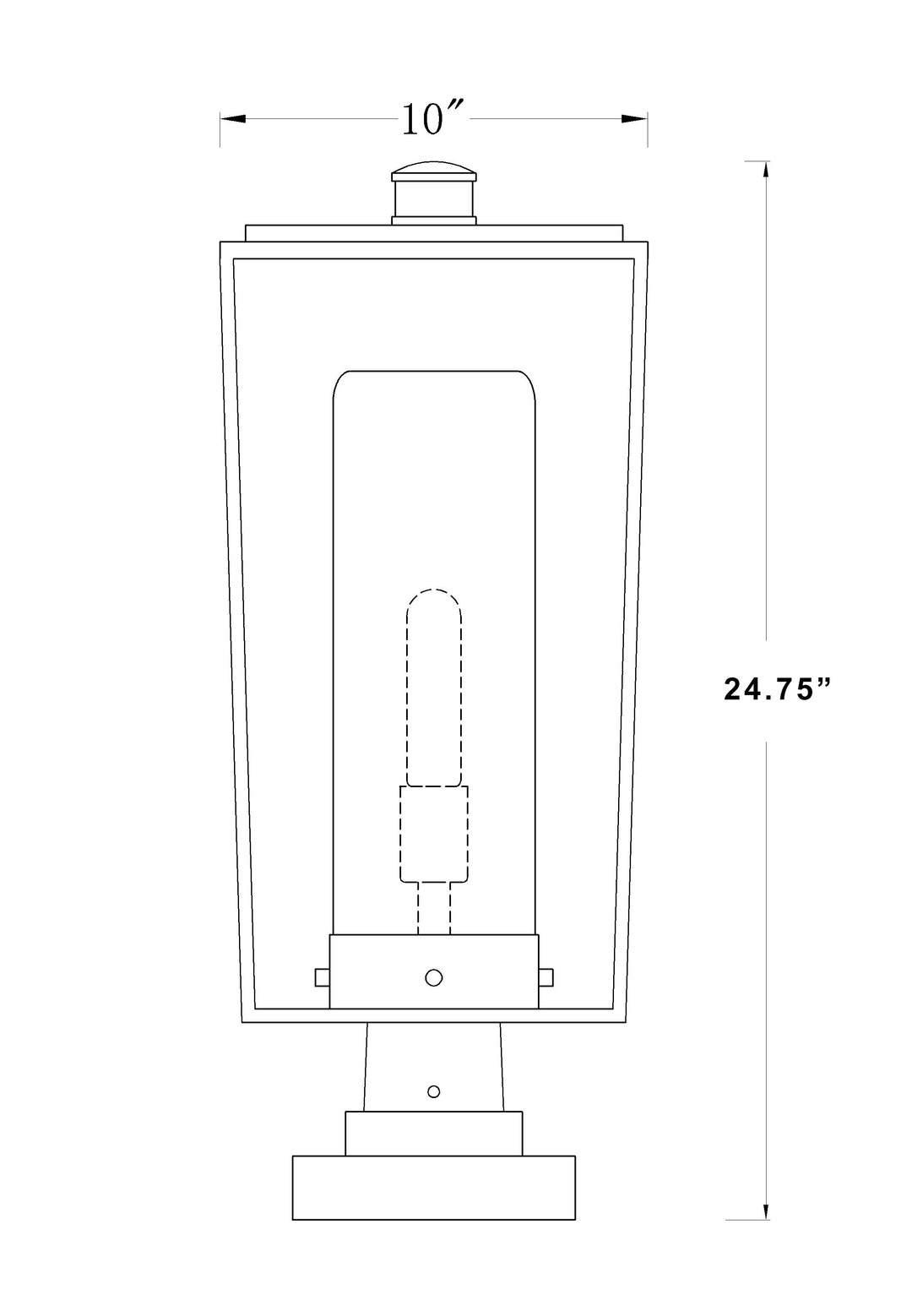 Sheridan - 1 Light Outdoor Pier Mount Light (595PHBS-SQPM)