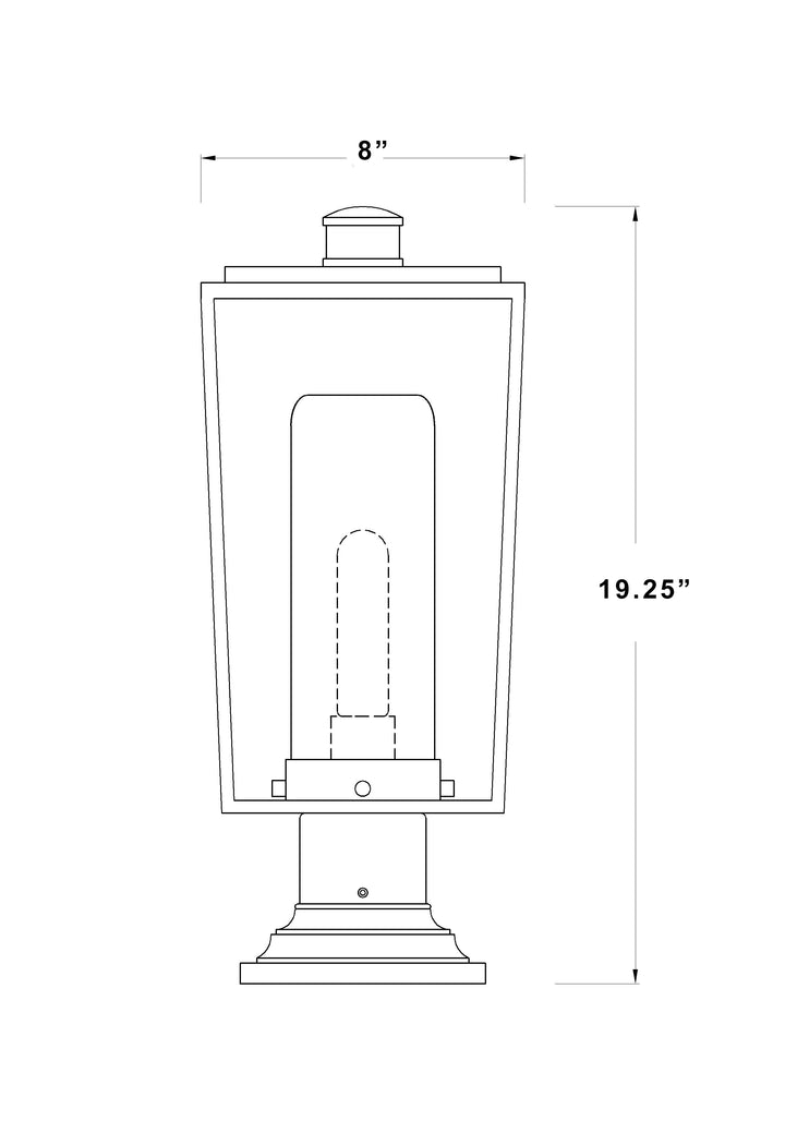 Sheridan - 1 Light Outdoor Pier Mount Light (595PHMR-533PM)