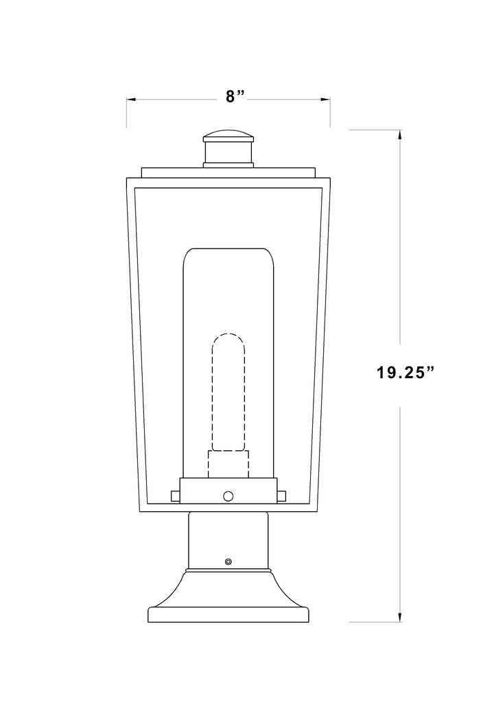 Sheridan - 1 Light Outdoor Pier Mount Light (595PHMR-553PM)
