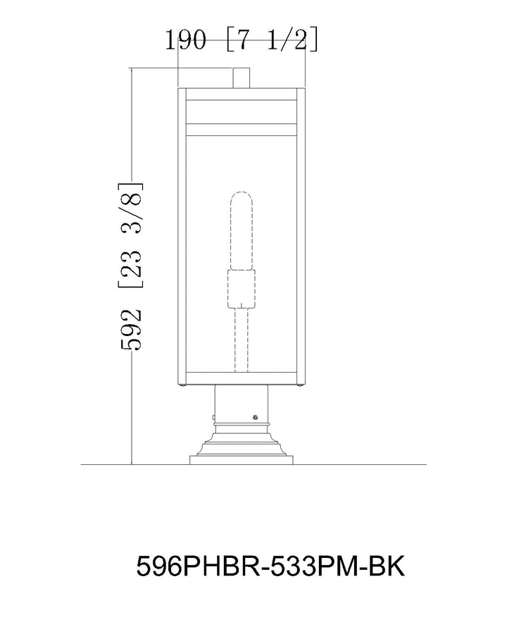 Nuri - 1 Light Outdoor Pier Mount Light