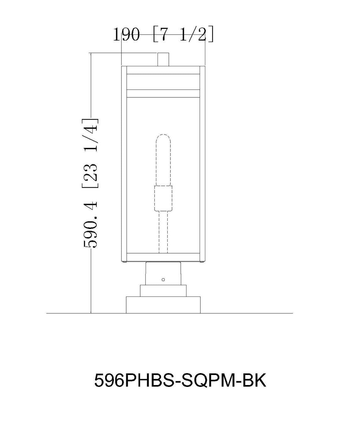 Nuri - 1 Light Outdoor Pier Mount Light (596PHBS-SQPM)