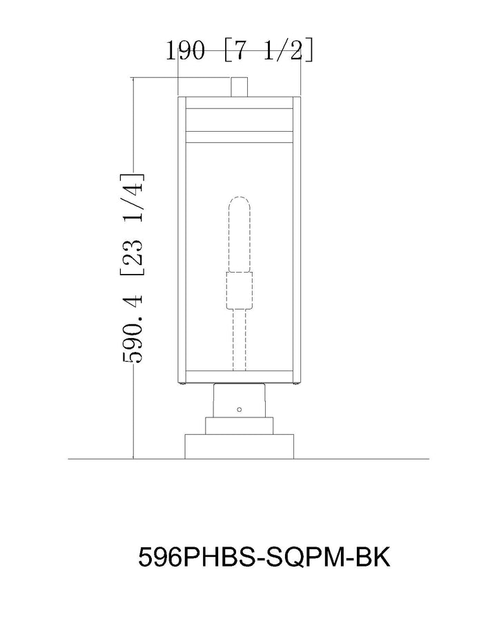 Nuri - 1 Light Outdoor Pier Mount Light (596PHBS-SQPM)