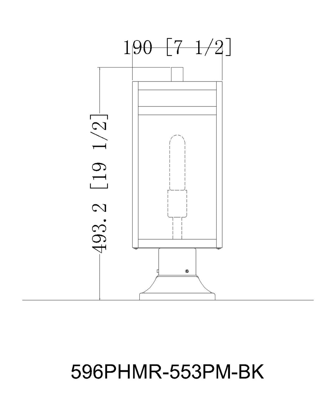 Nuri - 1 Light Outdoor Pier Mount Light (596PHMR-553PM)