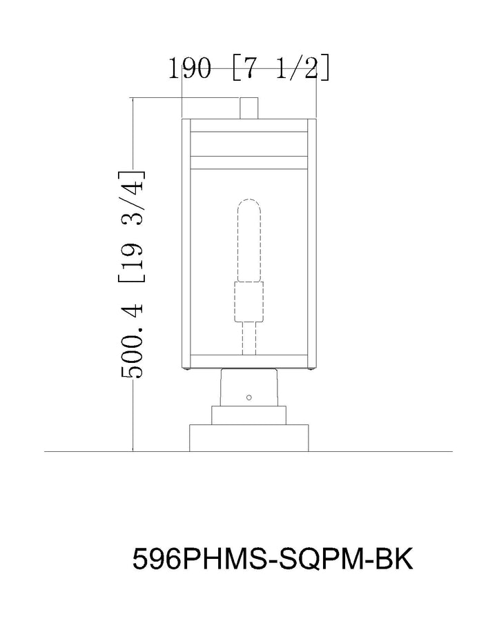 Nuri - 1 Light Outdoor Pier Mount Light (596PHMS-SQPM)