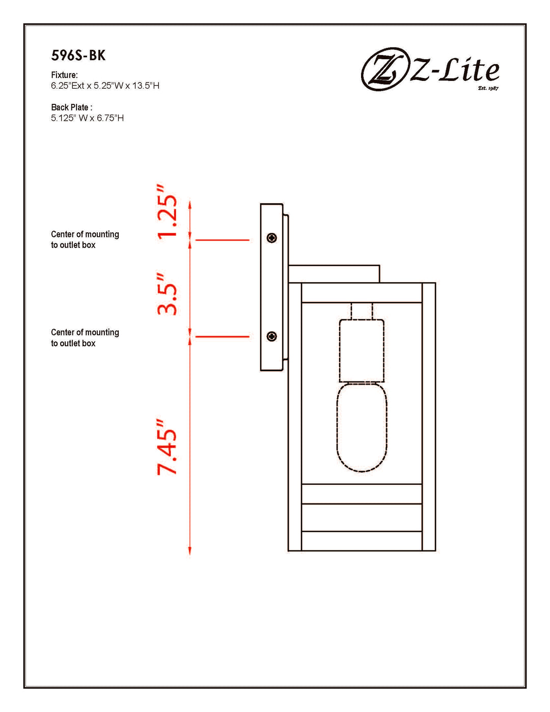 Nuri - 1 Light Outdoor Wall Light