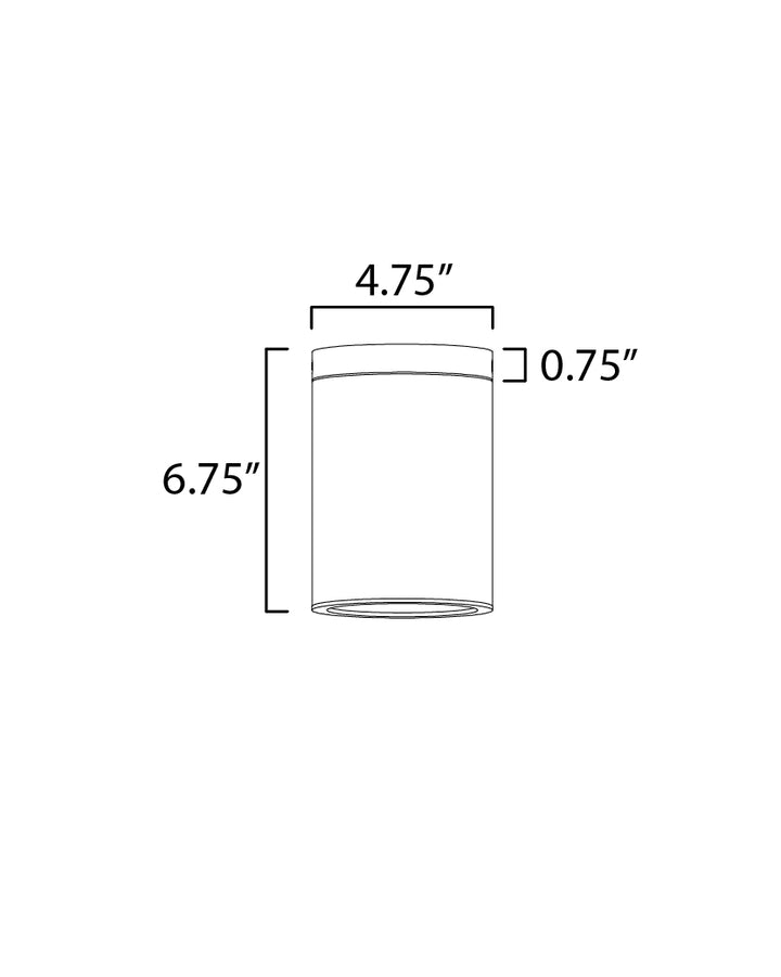Dapper 1-Light Flush Mount dimensions diagram