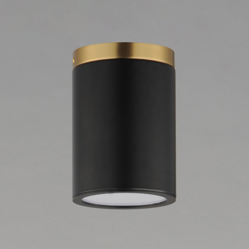 Dapper 1-Light Flush Mount White / Black / Antique Brass alternate view