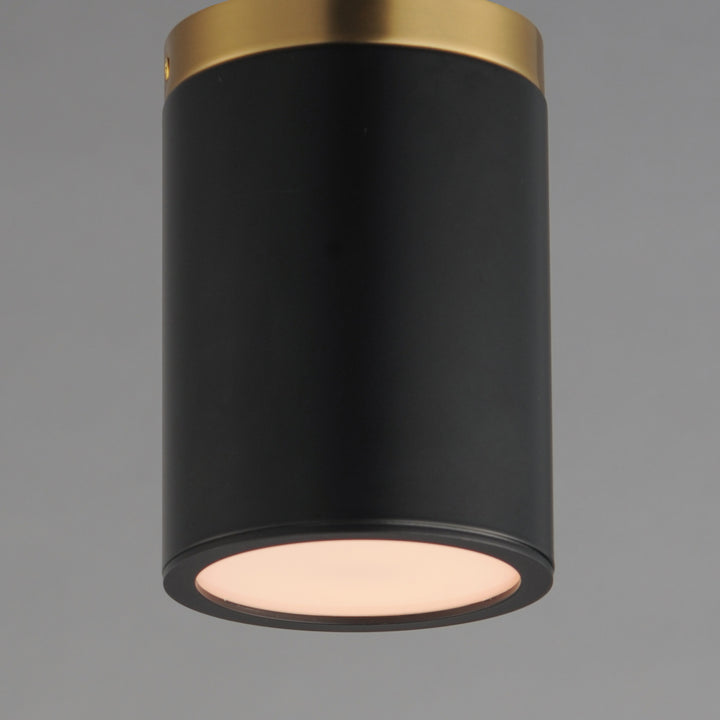 Dapper 1-Light Flush Mount White / Black / Antique Brass alternate view