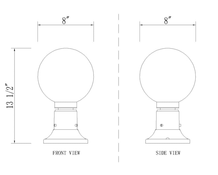 Laurent - 1 Light Outdoor Pier Mount Light (597PHM-553PM)