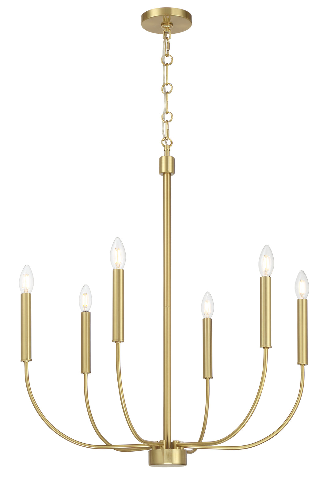 Traci Chandelier in Satin Brass by Craftmade