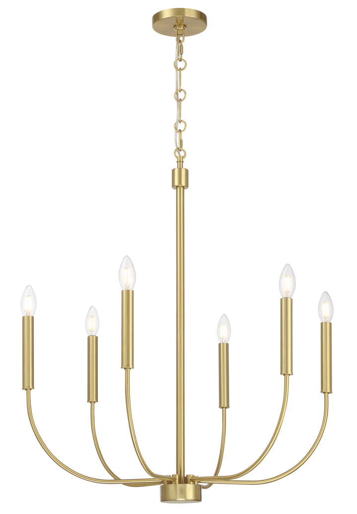 Traci Chandelier in Satin Brass by Craftmade
