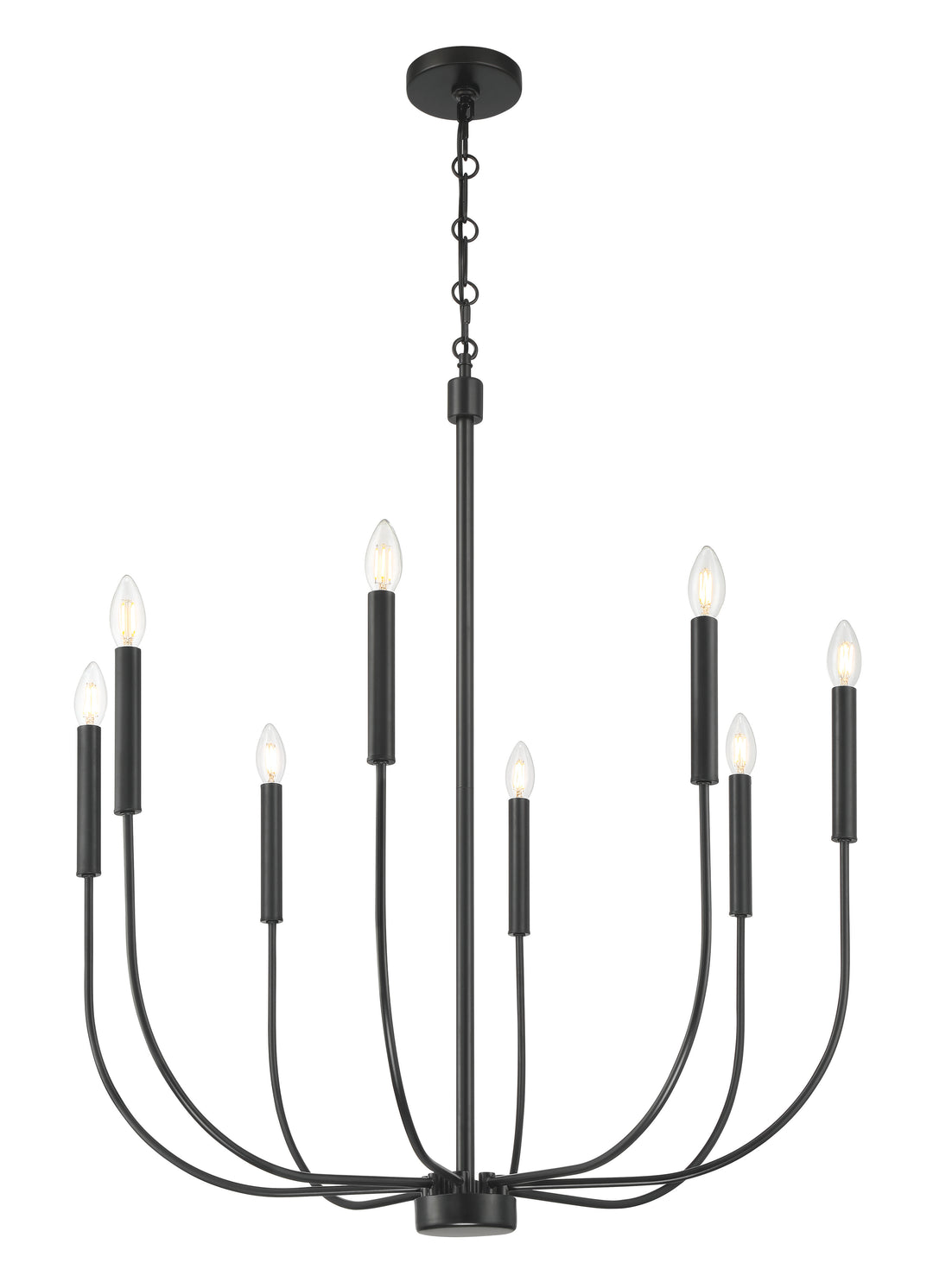 Traci Chandelier in Flat Black by Craftmade