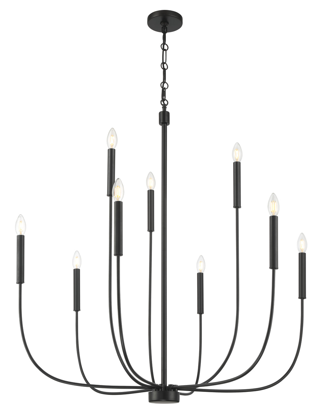 Traci Chandelier in Flat Black by Craftmade