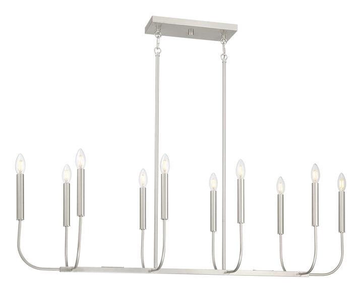 Traci 10-Light Island Light in Brushed Polished Nickel by Craftmade