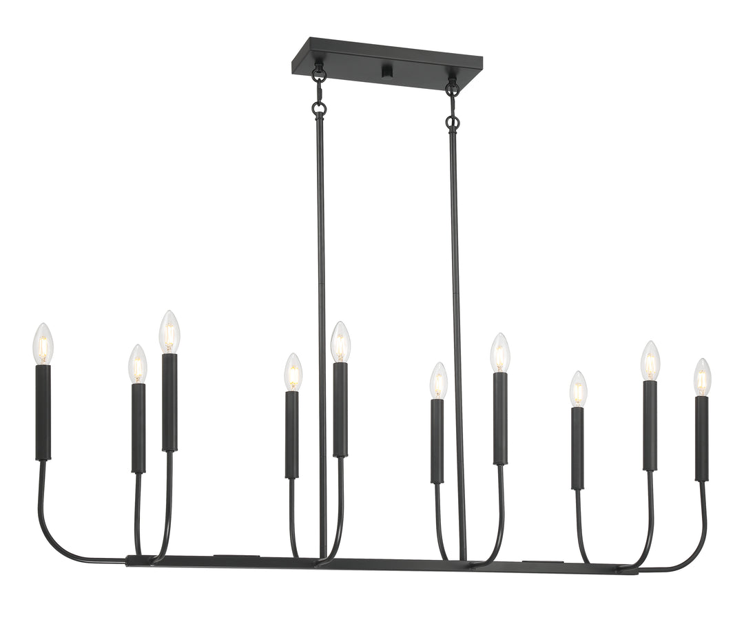 Traci 10-Light Island Light in Flat Black by Craftmade