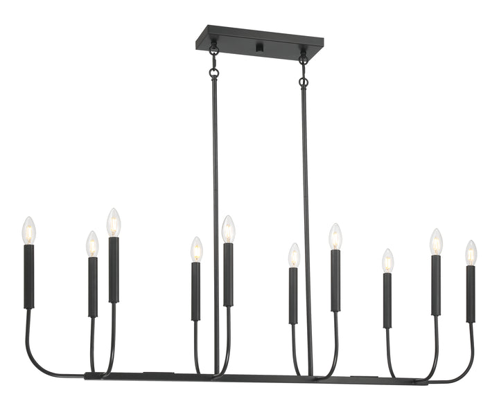 Traci 10-Light Island Light in Flat Black by Craftmade