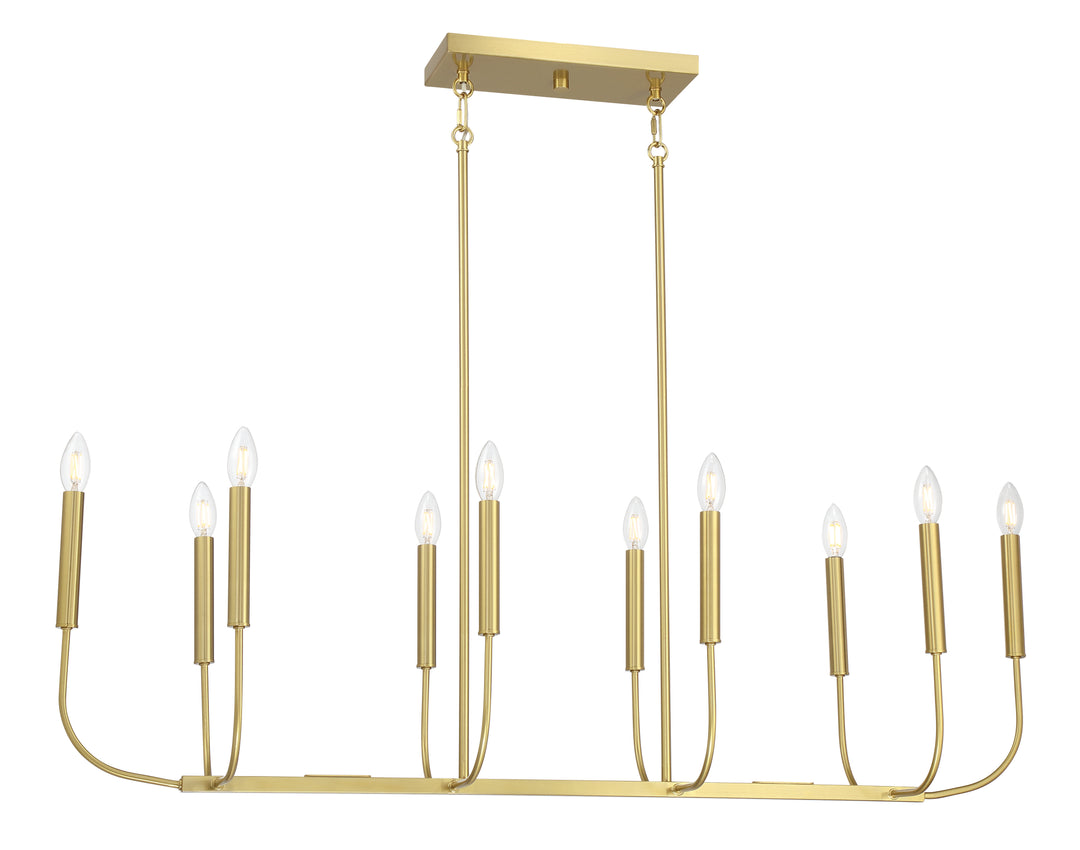 Traci 10-Light Island Light in Satin Brass by Craftmade