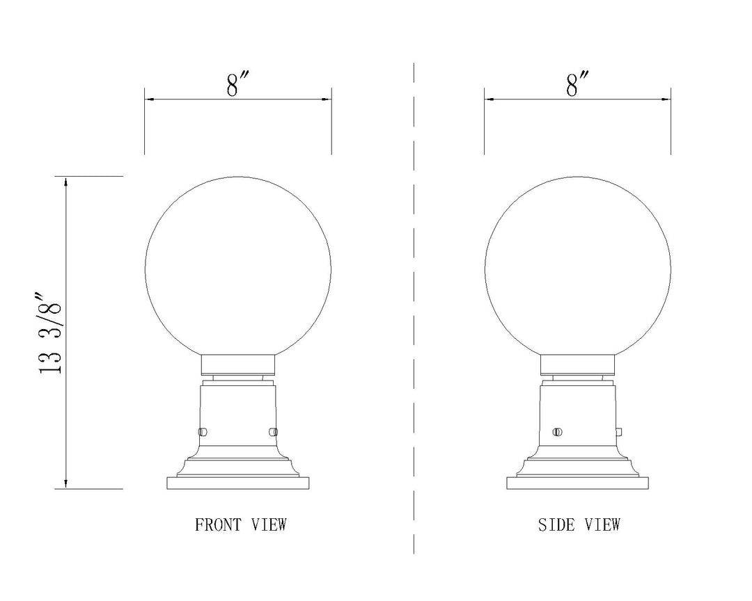 Laurent - 1 Light Outdoor Pier Mount Light (599PHM-533PM)
