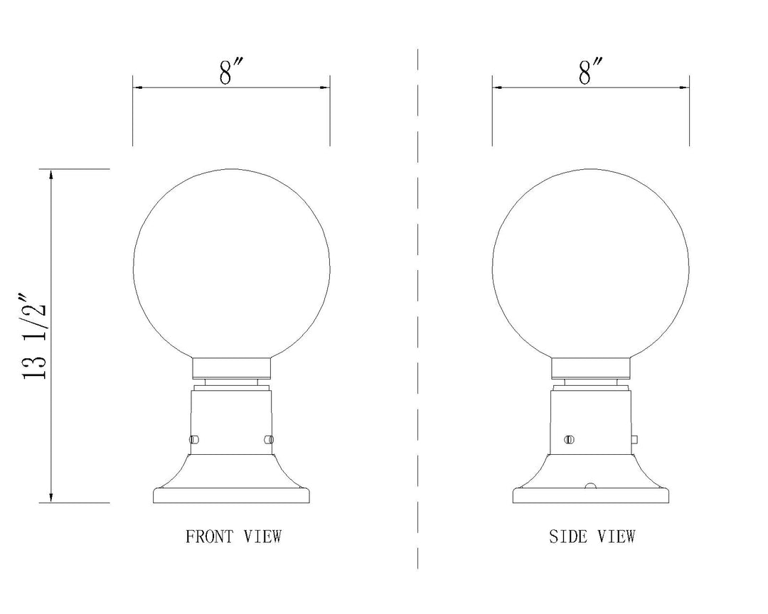 Laurent - 1 Light Outdoor Pier Mount Light (599PHM-553PM)