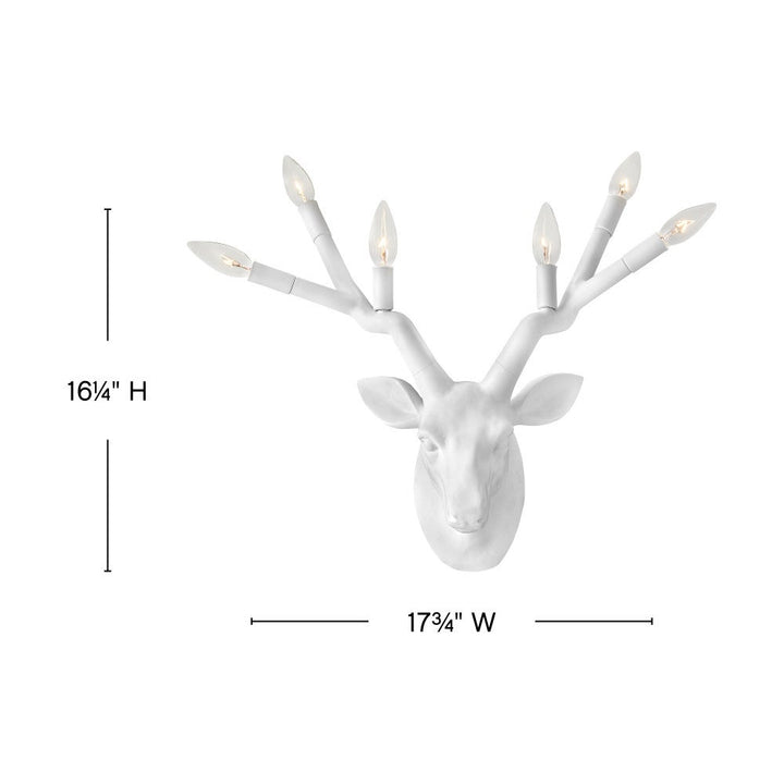 Stag Large Six Light Sconce