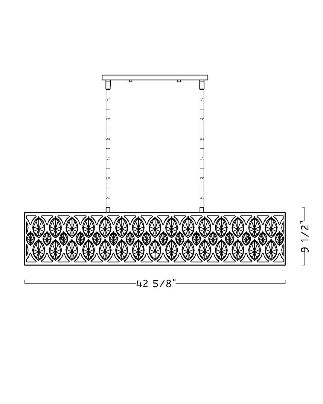 Dealey - 7 Light Linear Chandelier