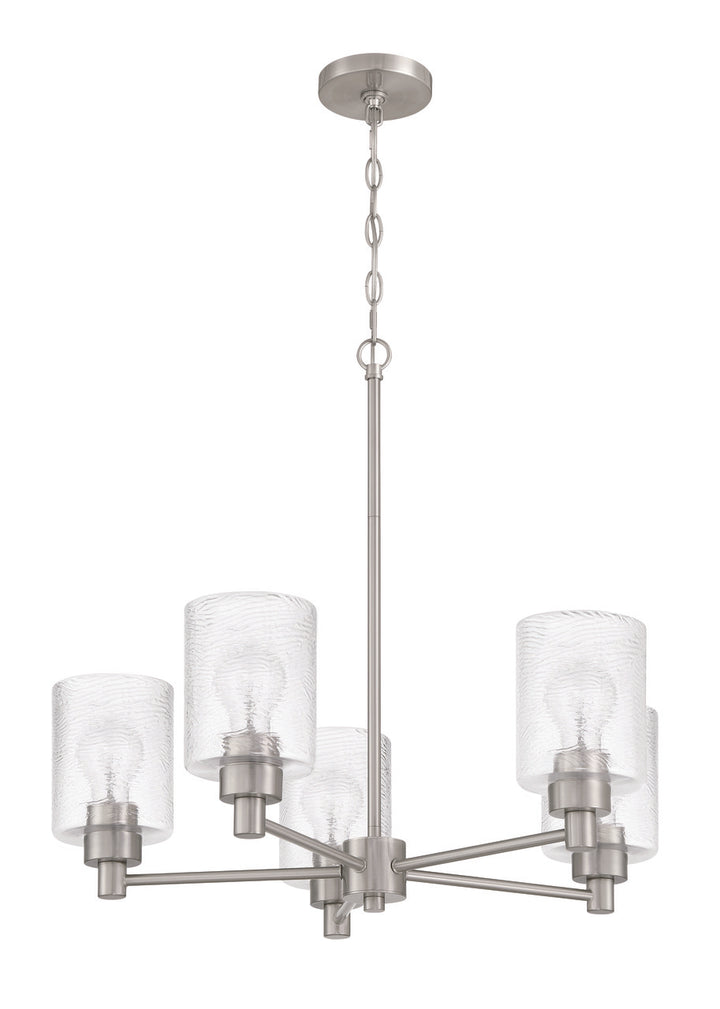 Lyndsey 5-Light Chandelier in Brushed Polished Nickel by Craftmade