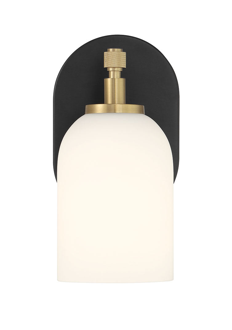 Council Wall Sconce in Flat Black/Satin Brass by Craftmade