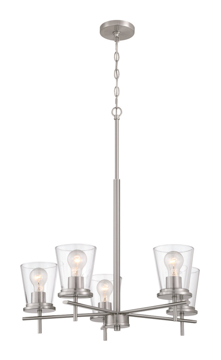 Connell 5-Light Chandelier in Brushed Polished Nickel by Craftmade