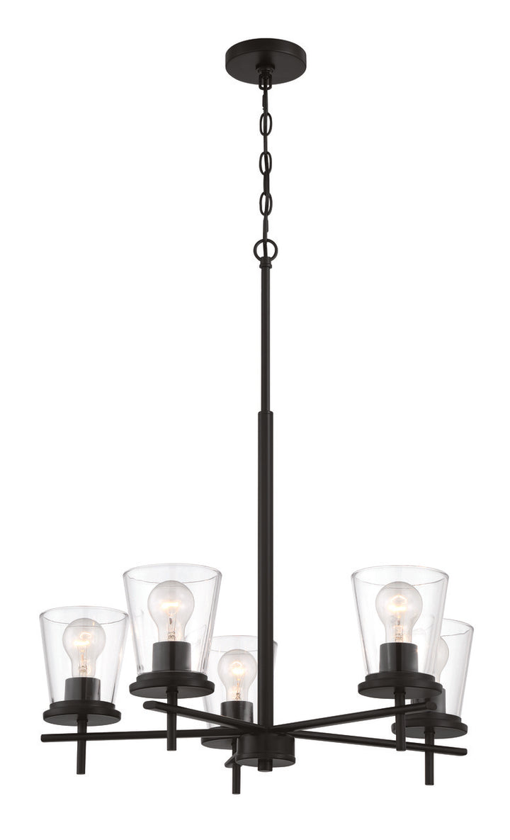 Connell 5-Light Chandelier in Flat Black by Craftmade