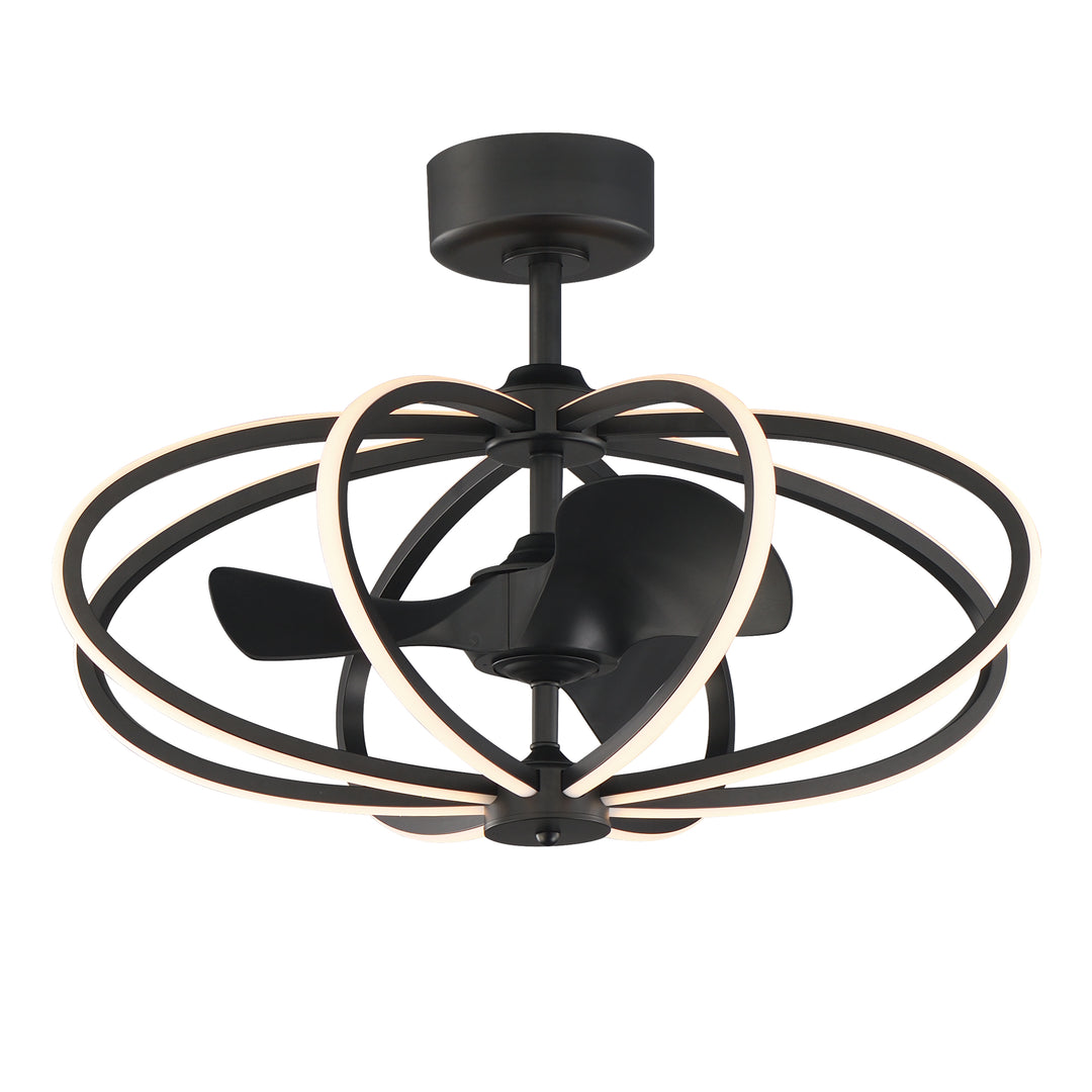 Solstice 8-Light WiFi-enabled LED Fandelight Black