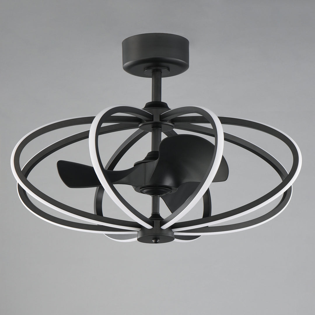 Solstice 8-Light WiFi-enabled LED Fandelight Black alternate view