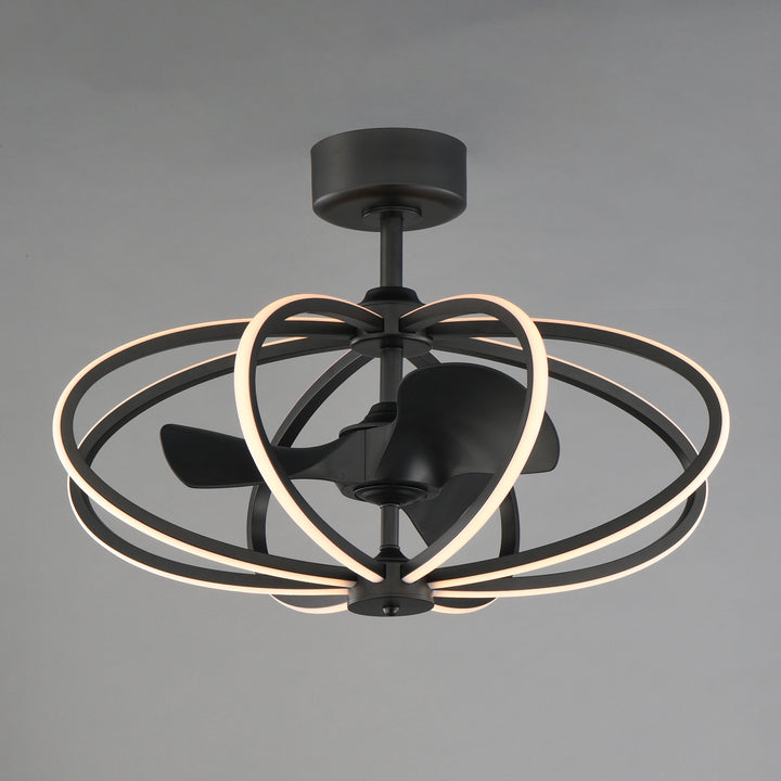 Solstice 8-Light WiFi-enabled LED Fandelight Black alternate view