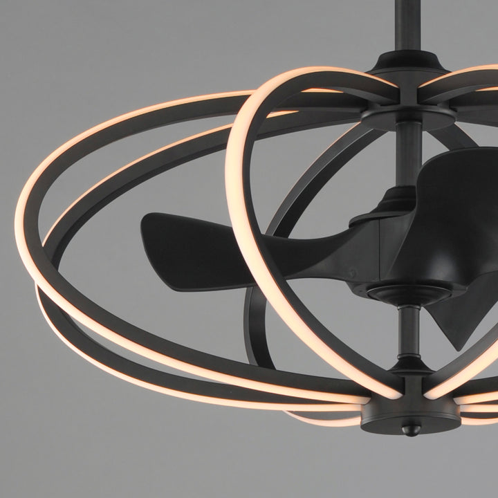 Solstice 8-Light WiFi-enabled LED Fandelight Black alternate view