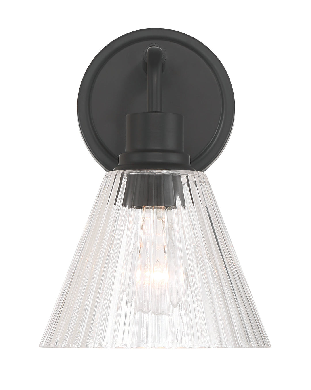 Pleated Wall Sconce in Flat Black by Craftmade