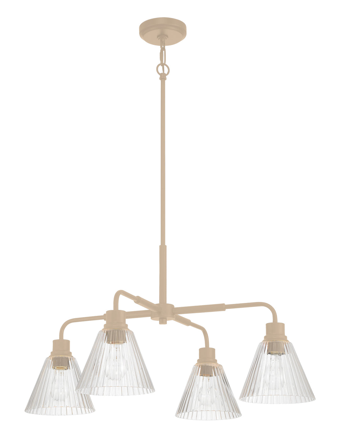 Pleated Chandelier in Premium Bronze by Craftmade