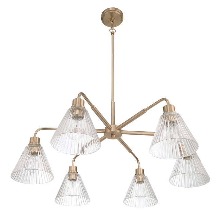 Pleated Chandelier in Premium Bronze by Craftmade