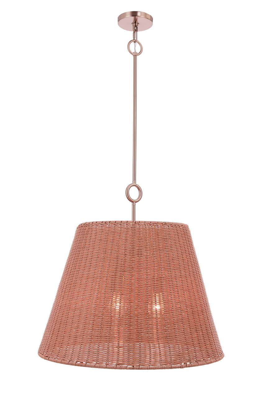 Kirsten Pendant in Premium Bronze / Natural Rattan Shade by Craftmade