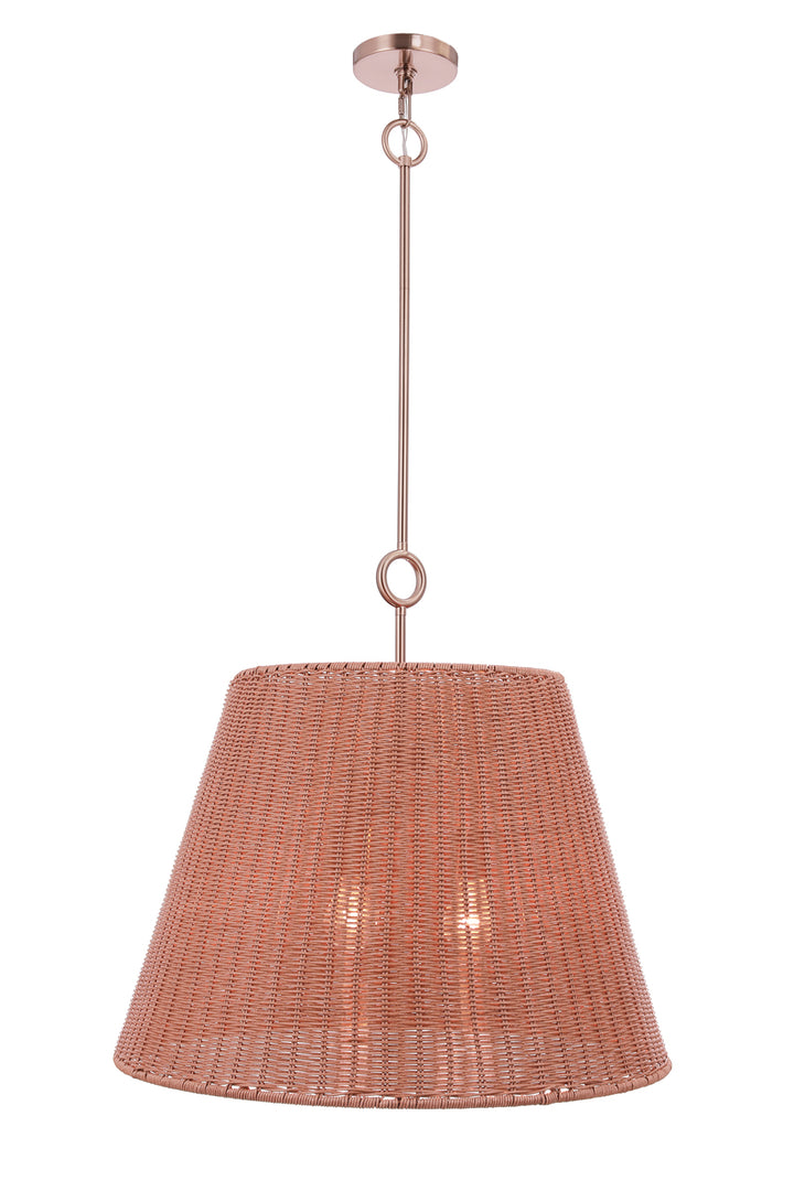 Kirsten Pendant in Premium Bronze / Natural Rattan Shade by Craftmade