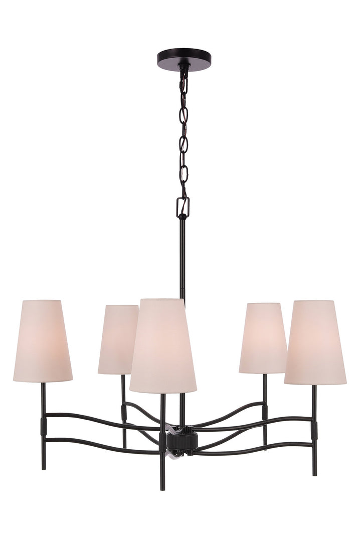 Astor Chandelier in Flat Black by Craftmade