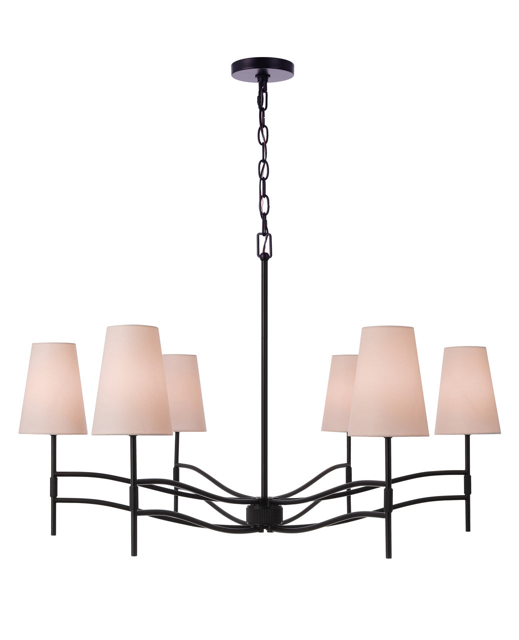 Astor Chandelier in Flat Black by Craftmade