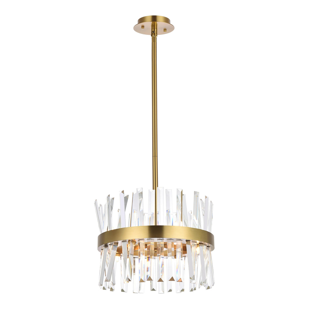 Serephina Crystal Pendant in Satin Gold by Elegant