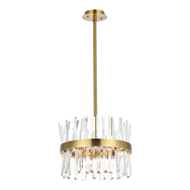Serephina Crystal Pendant in Satin Gold by Elegant