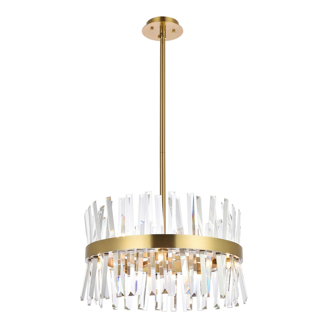 Serephina Crystal Pendant in Satin Gold by Elegant