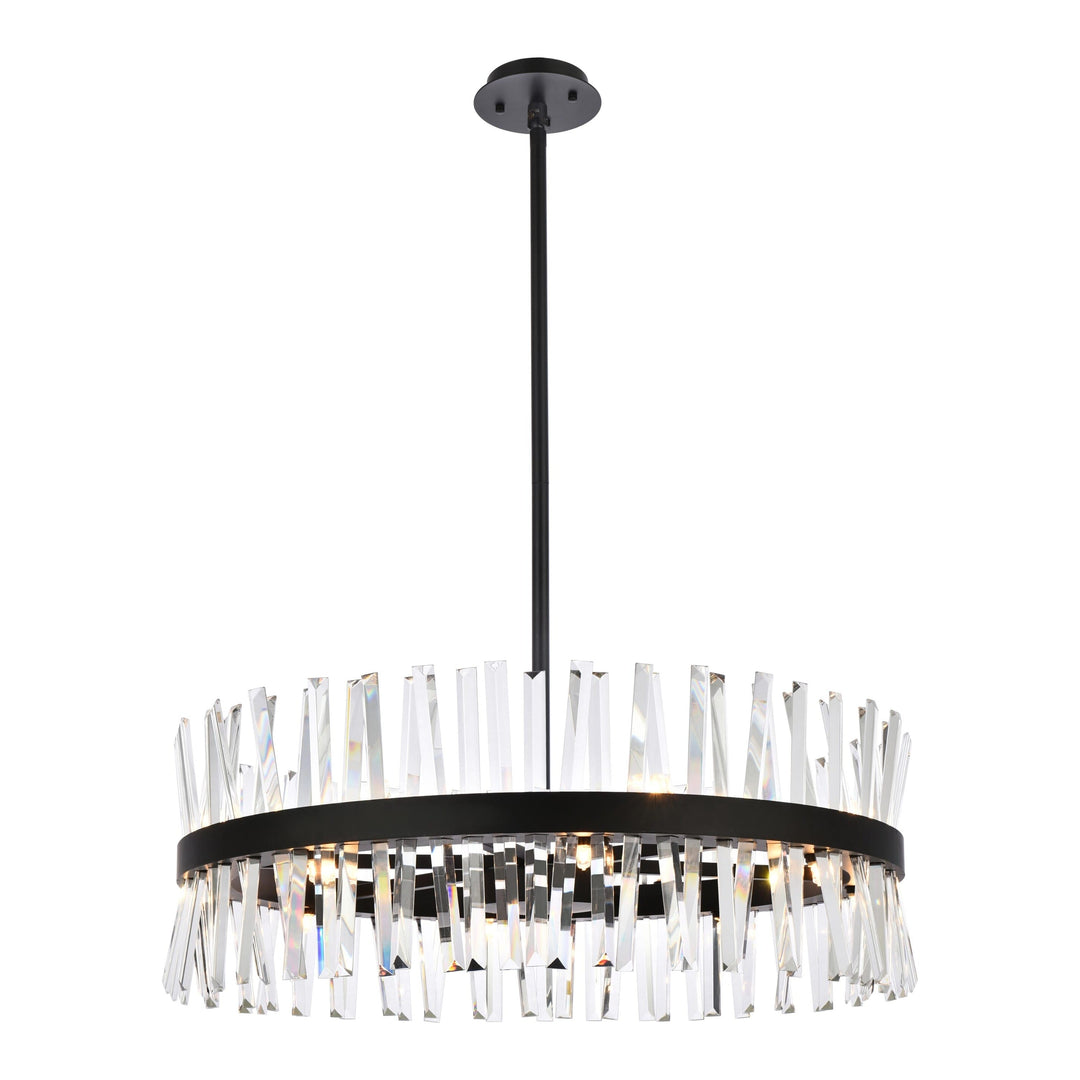 Serephina Crystal Chandelier in Black by Elegant