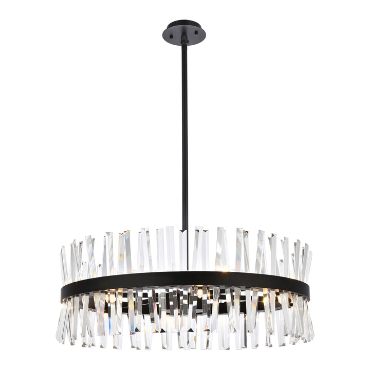 Serephina Crystal Chandelier in Black by Elegant